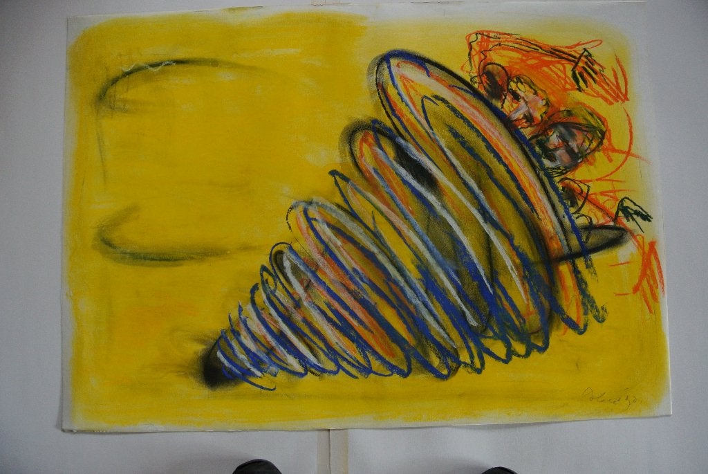 abe kuipers de ploeg pastel groot z.t., Ophalen of Verzenden