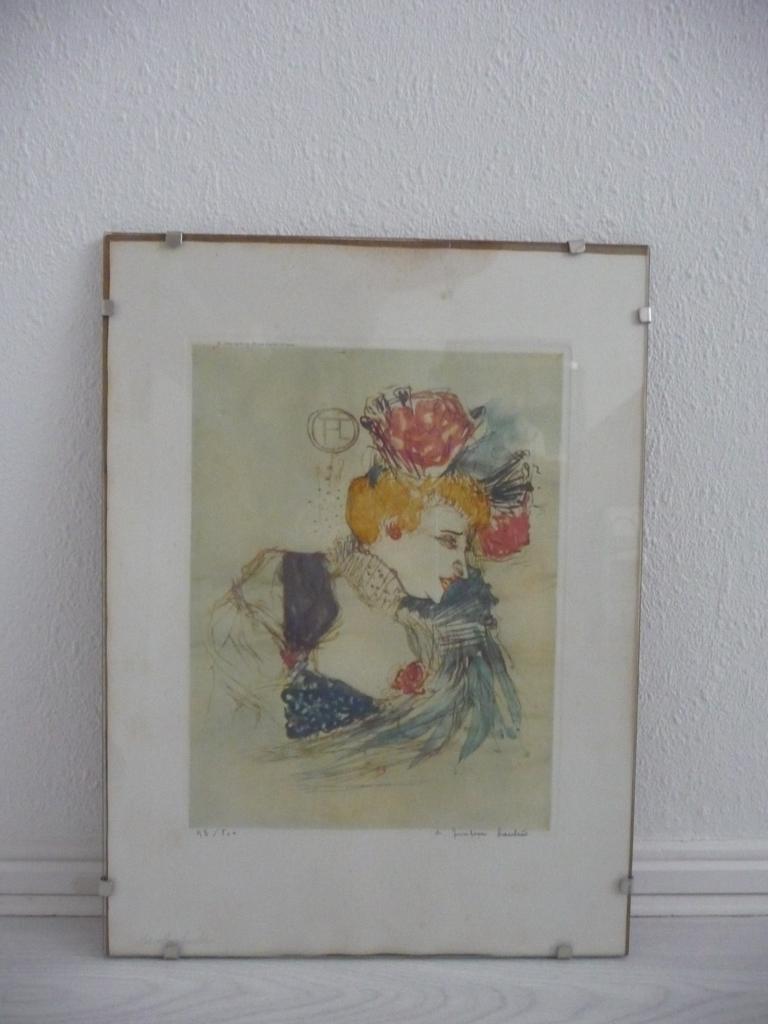 kleuren litho TOULOUSE LAUTREC -  MARCELLE LENDER - (repro), Antiek en Kunst, Kunst | Litho's en Zeefdrukken, Ophalen