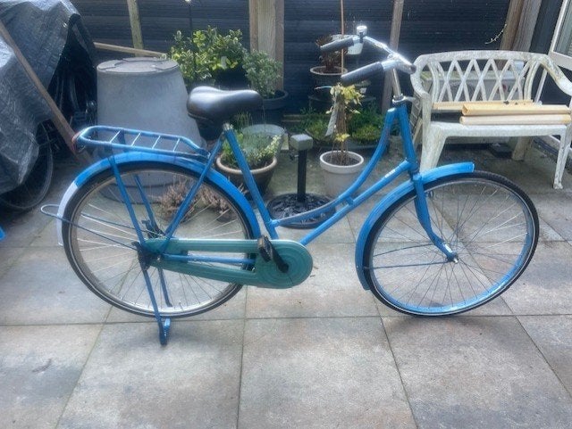 Blauwe Cortina omafiets, Ophalen, Terugtraprem, Gebruikt, 56 cm of meer