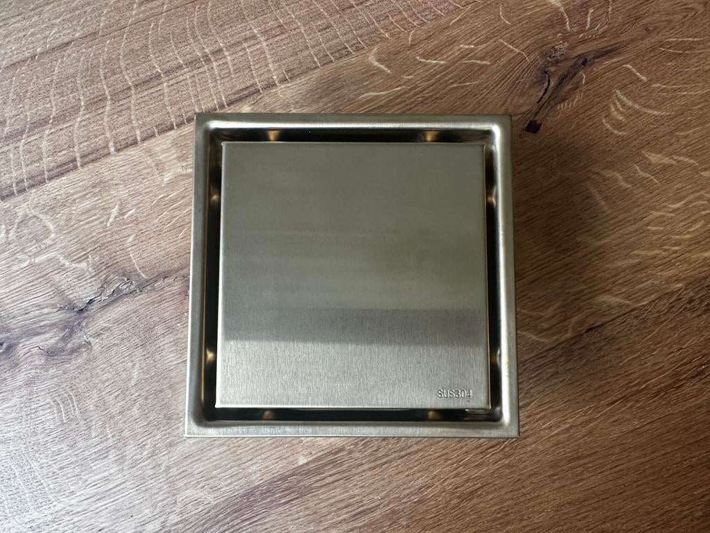 Afvoer douche messing goud 15x15 cm, Ophalen of Verzenden, Nieuw