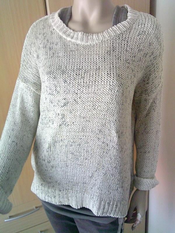 OBJECT beige grijs gemeleerde trui met glam maat XL, Verzenden, Nieuw, Maat 46/48 (XL) of groter, Beige