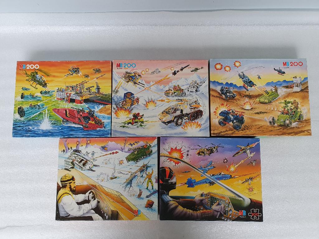 Lot van 5 GI Joe puzzels (Hasbro, MB), Verzamelen, Speelgoed, Ophalen of Verzenden, Gebruikt