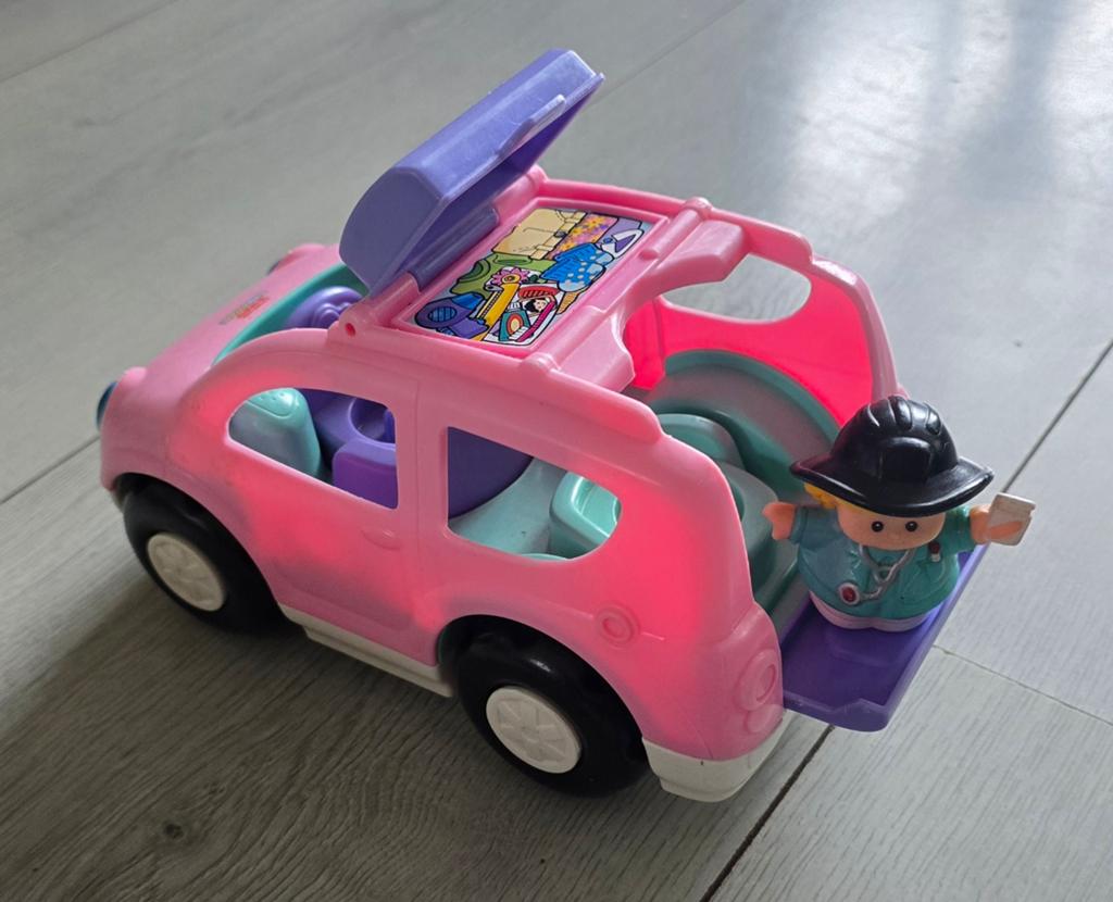 Fisher-Price Little People roze auto met geluid, Kinderen en Baby's, Speelgoed | Speelgoedvoertuigen, Ophalen of Verzenden, Gebruikt