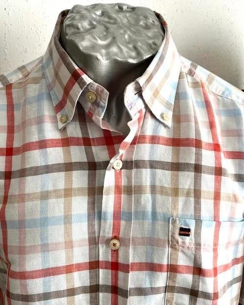State of Art korte mouw overhemd maat M/L, Kleding | Heren, Overhemden, Ophalen of Verzenden, Zo goed als nieuw, Blauw, Halswijdte 39/40 (M)