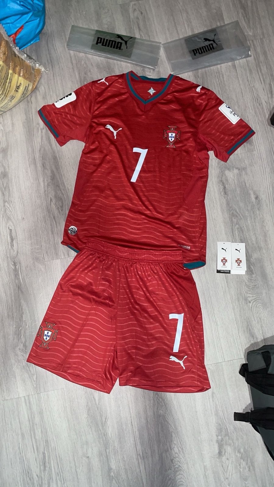 Ronaldo WK Setje Spelerversie Portugal Thuisshirt en Broekje, Maat S, Ophalen of Verzenden, Nieuw, Set