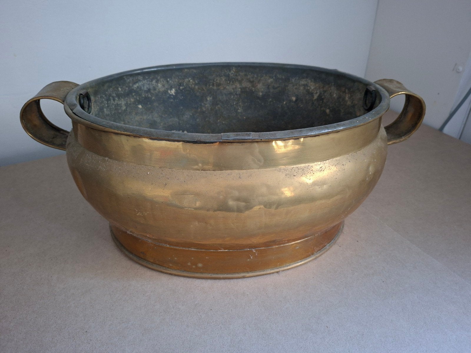 Antieke Koperen Pot met Handvatten, Antiek en Kunst, Antiek | Koper en Brons, Ophalen of Verzenden, Koper