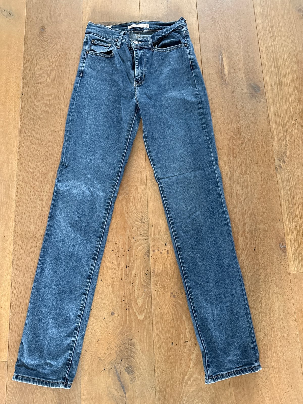 Levi's 724 High Rise Straight Jeans W26/L32, Verzenden, Gedragen, Blauw, W27 (confectie 34) of kleiner
