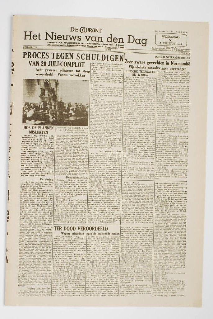 Nieuws van den Dag - Mislukte aanslag Adolf Hitler - herdruk, Zo goed als nieuw, Verzenden, Amsterdam, Florence Uitgeverij