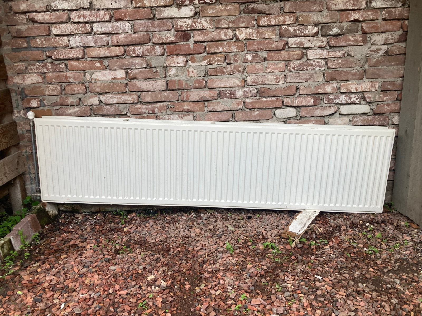 Paneelradiator T22 200x50 cm - Wit, Doe-het-zelf en Verbouw, Verwarming en Radiatoren, 30 tot 80 cm, Gebruikt, Radiator, 150 cm of meer