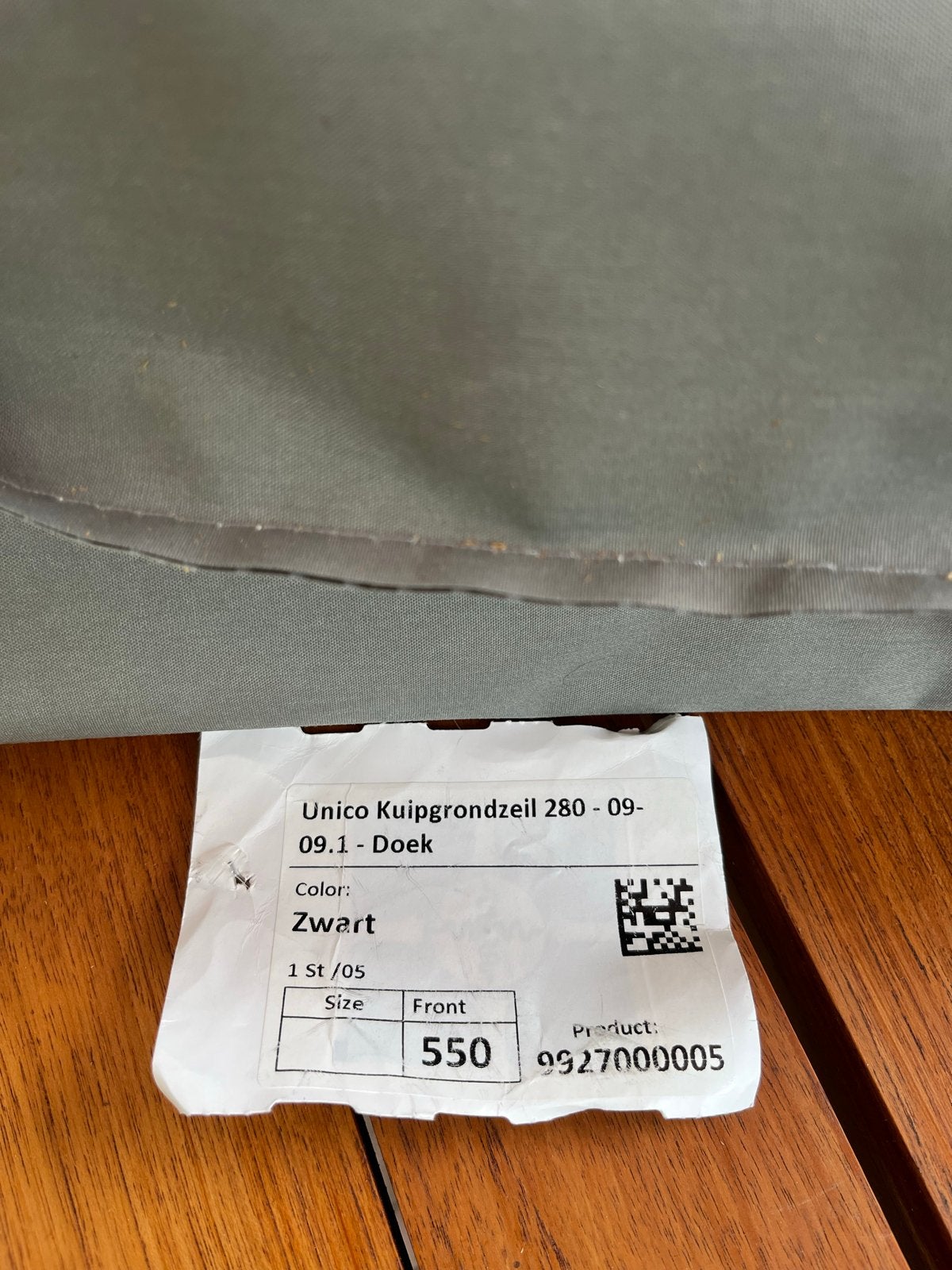 Unico Kuipgrondzeil 280 - 09 - 09.1 - Zwart, Ophalen, Nieuw