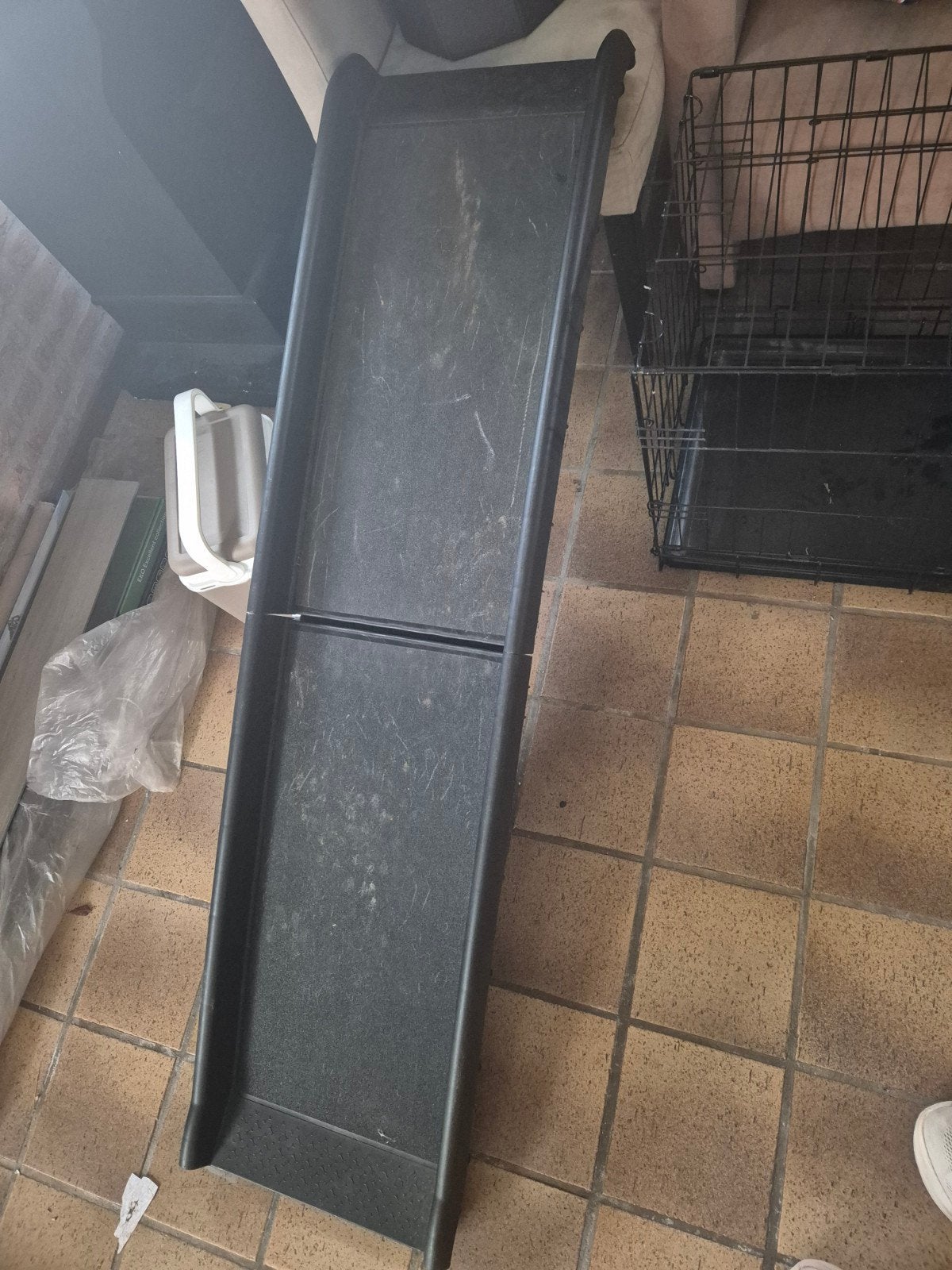honden loopplank, Ophalen