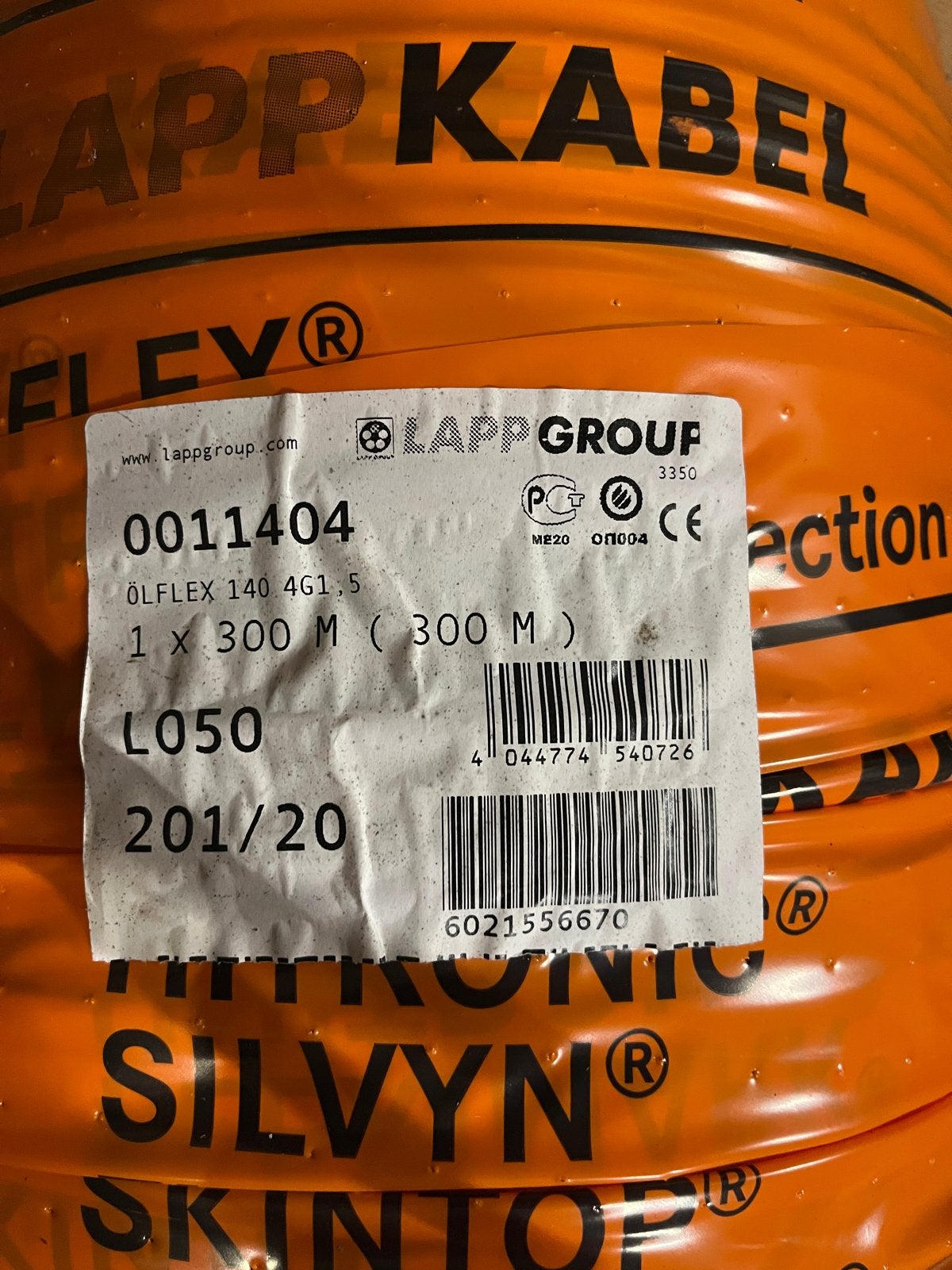LAPP KABEL ÖLFLEX 140 4G1,5 - 300M Kabelrol, Ophalen, Nieuw, Overige merken, Kabel of Snoer