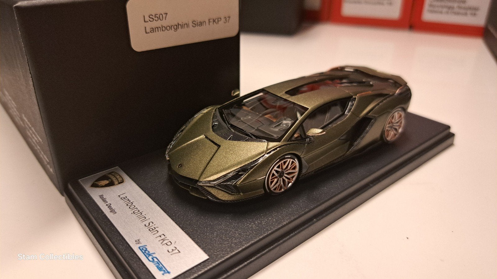 Looksmart LS507 Lamborghini Sian FKP37 Green Metallic, Hobby en Vrije tijd, Modelauto's | 1:43, Overige merken, Auto, Ophalen of Verzenden