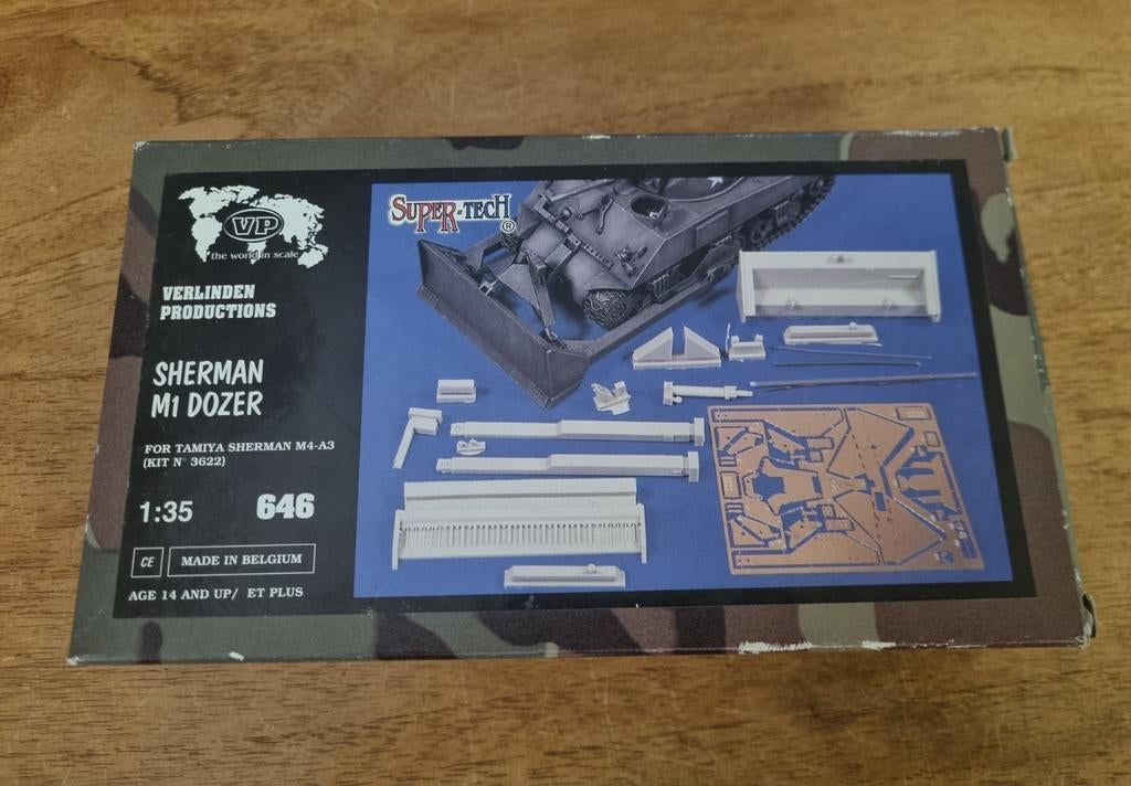 Verlinden. Sherman M1 Dozer. 1/35., Overige merken, Tank, 1:32 tot 1:50, Nieuw