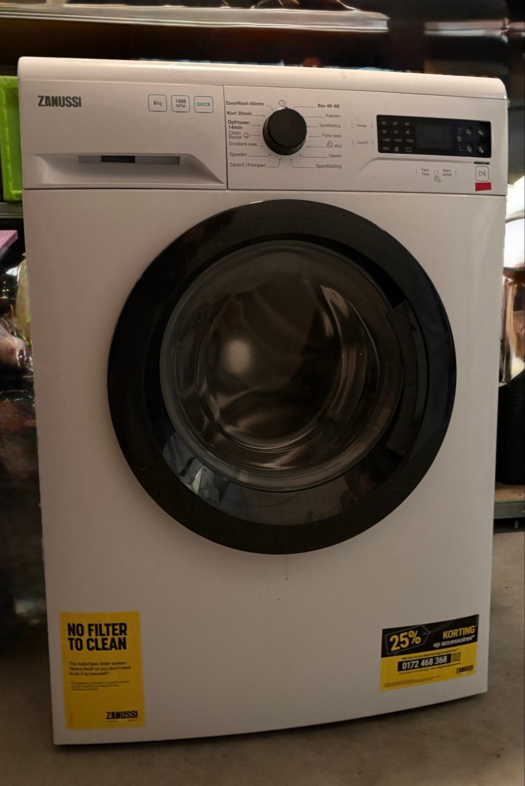 Zanussi Pisa Wasmachine, Ophalen, 8 tot 10 kg, Zo goed als nieuw, Voorlader