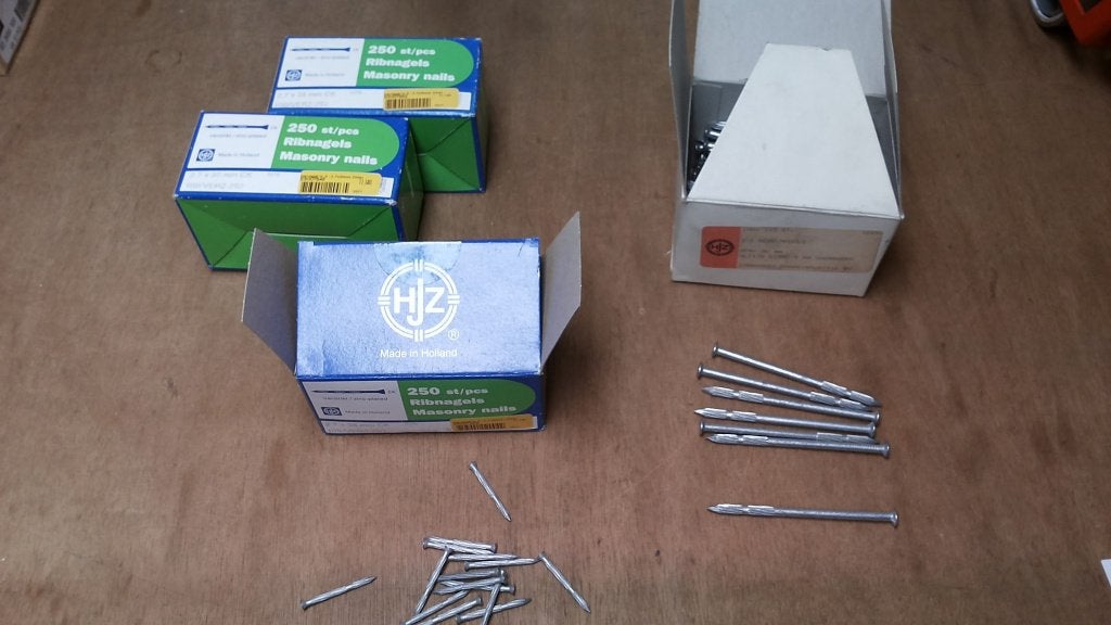 HJZ ribnagels en regelnagels 2.7x30 2.7x35 4.5x90, Verzenden, Nieuw, 50 tot 100 mm