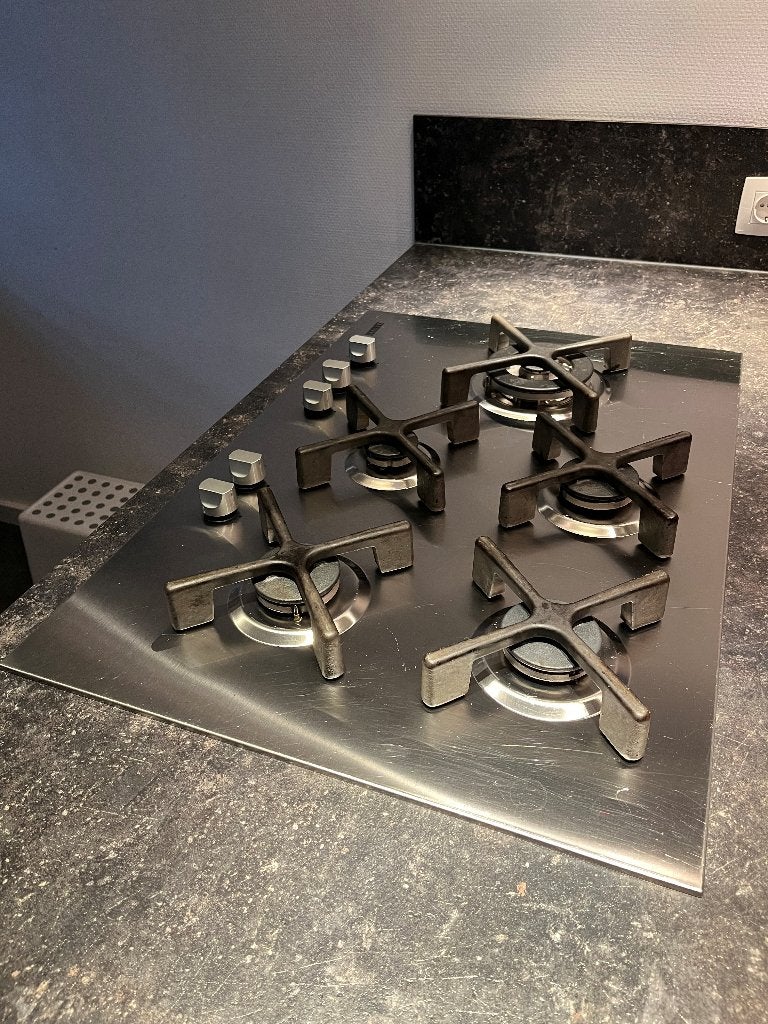 Zanussi ZGH78534 RVS inbouw gaskookplaat, 5 kookzones, Witgoed en Apparatuur, Ophalen, Gebruikt, Inbouw, Gas