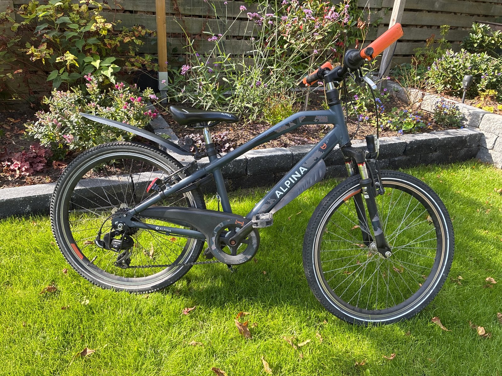 Alpina kinderfiets 24 inch met versnellingen, Ophalen, Velgrem, Handrem, Gebruikt