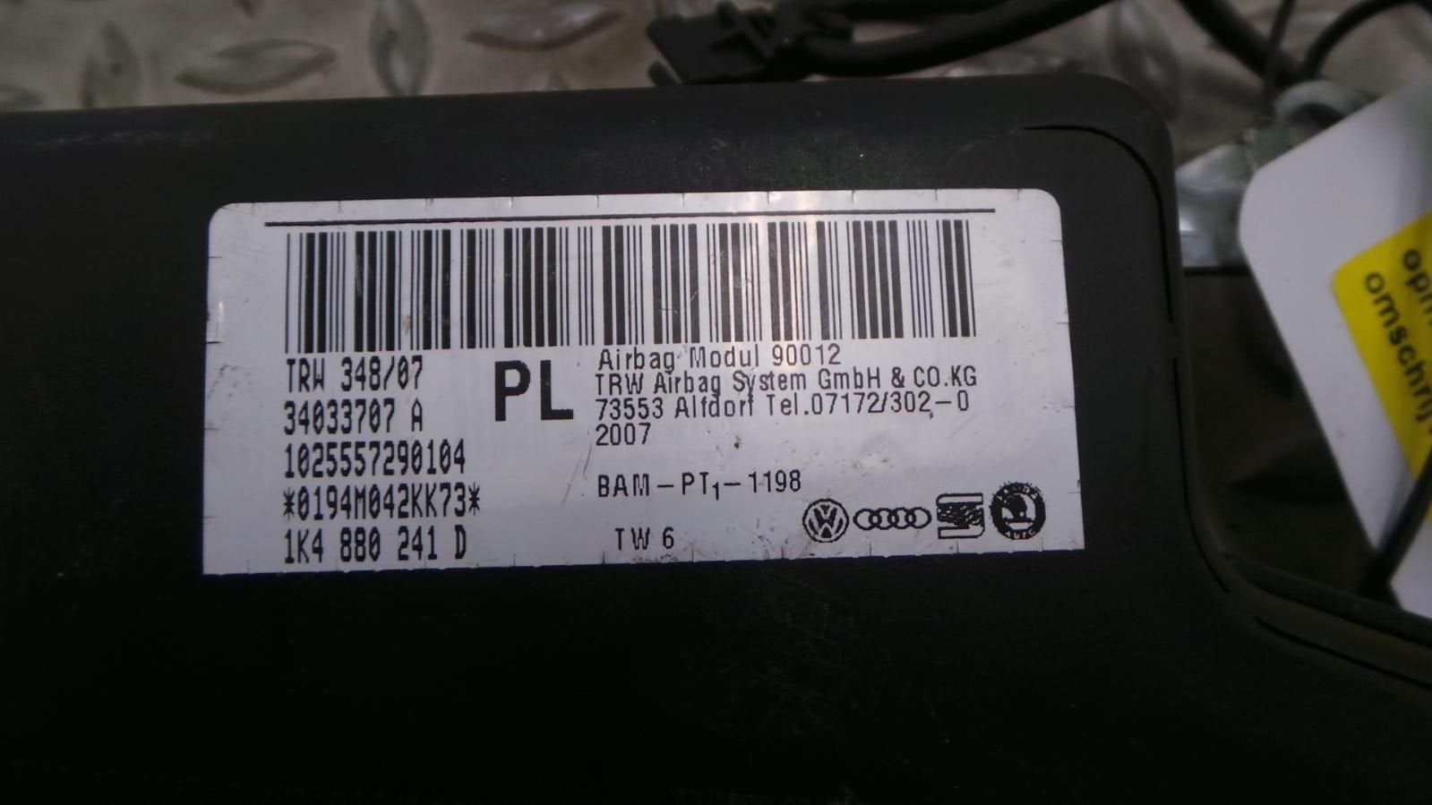 SEAT LEON AIRBAG LINKS 1K4880241D 2007, Auto-onderdelen, Ophalen of Verzenden, Gebruikt, ARN erkend