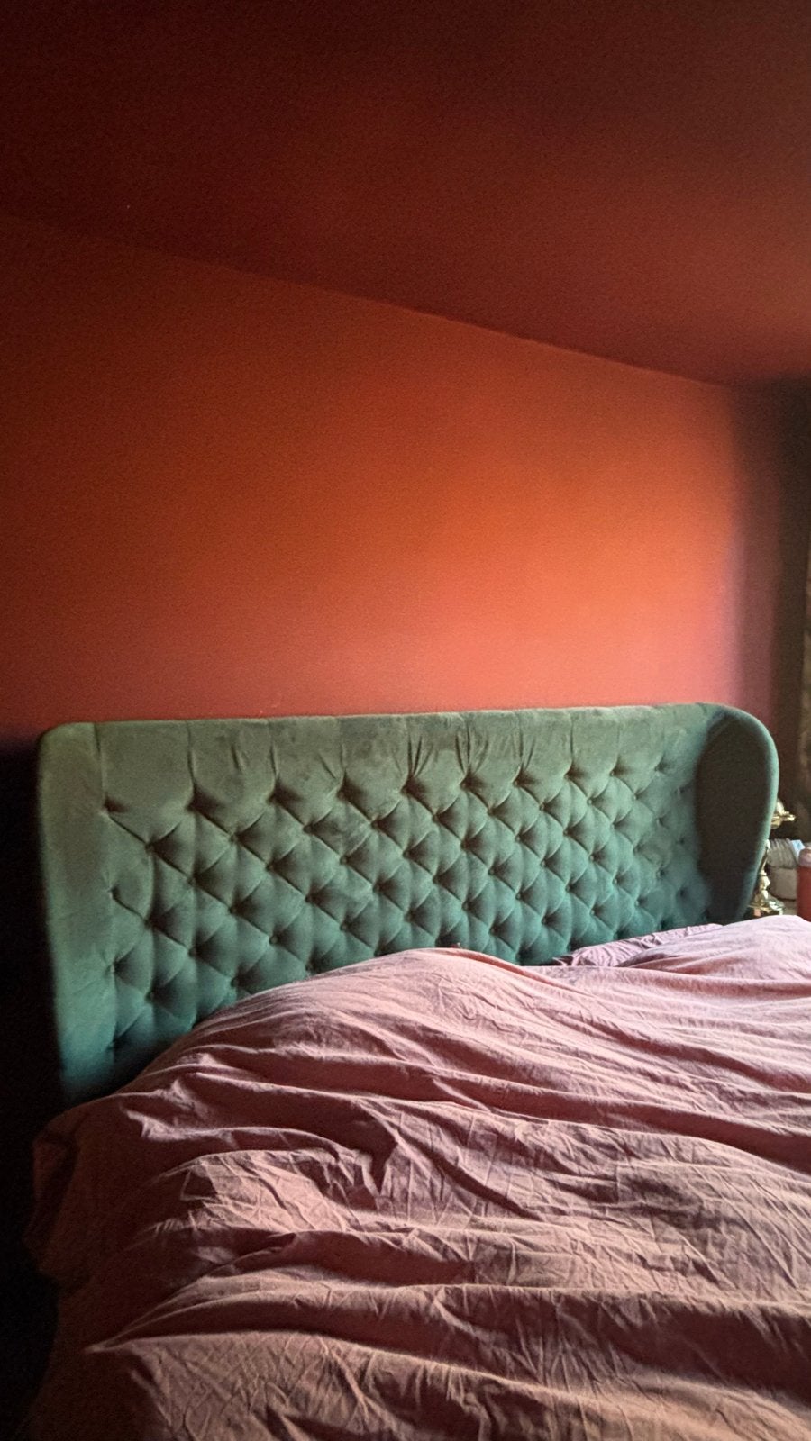 Groen bed met elektrische lattenbodems, Ophalen, Tweepersoons, 180 cm, 200 cm