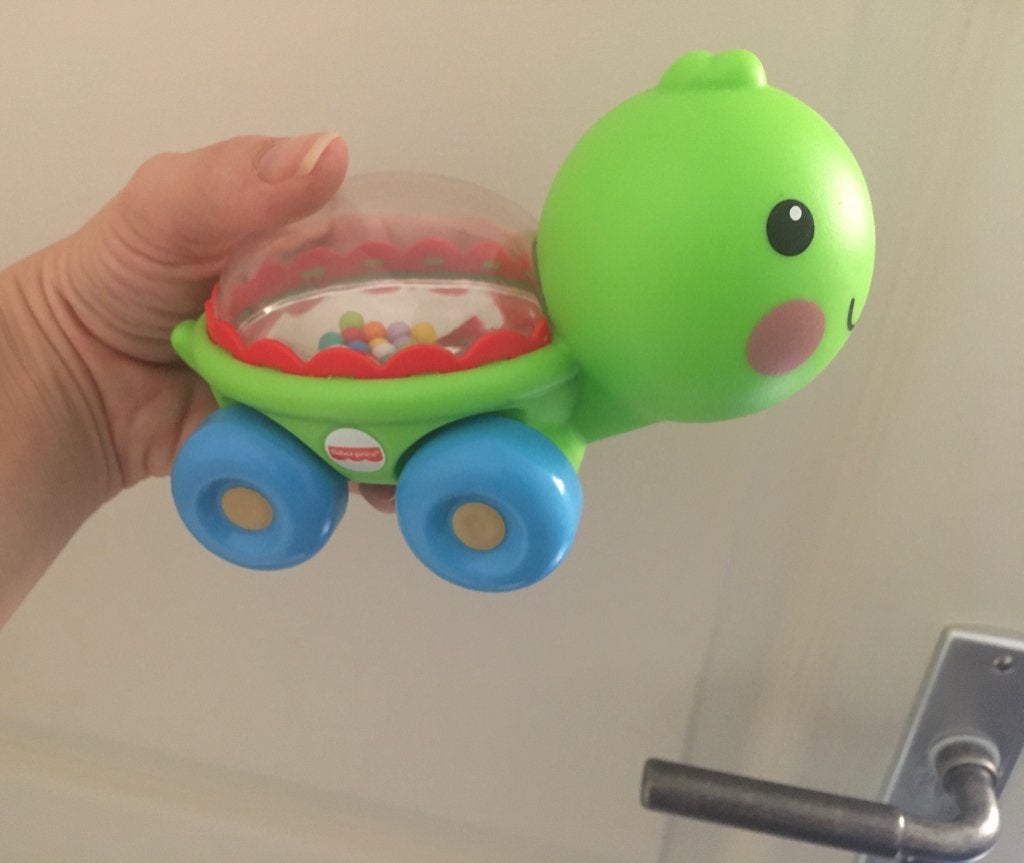 Fisherprice schildpad met omhoog springende balletjes, Ophalen of Verzenden, Zo goed als nieuw, Duw- of Trekspeelgoed