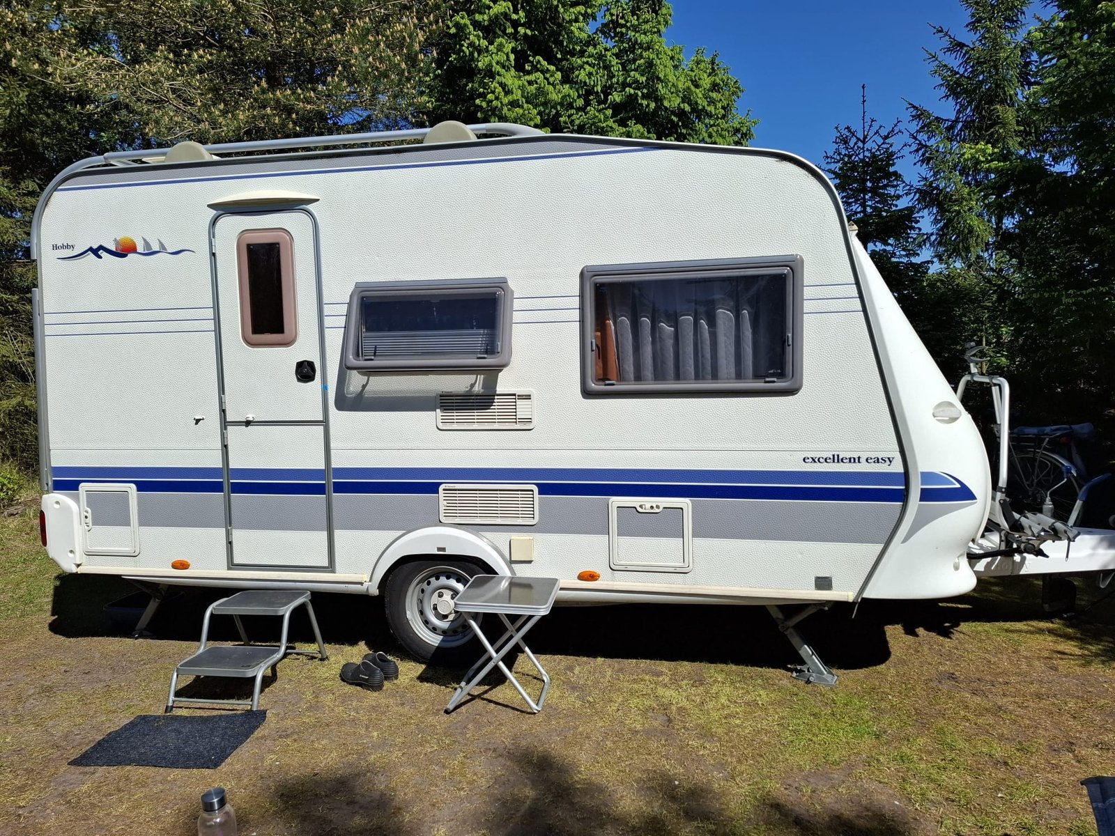 Hobby Excellent Easy 400 SB - 2005 - met luifel, Caravans en Kamperen, Luifel, Hobby, Treinzit, Particulier