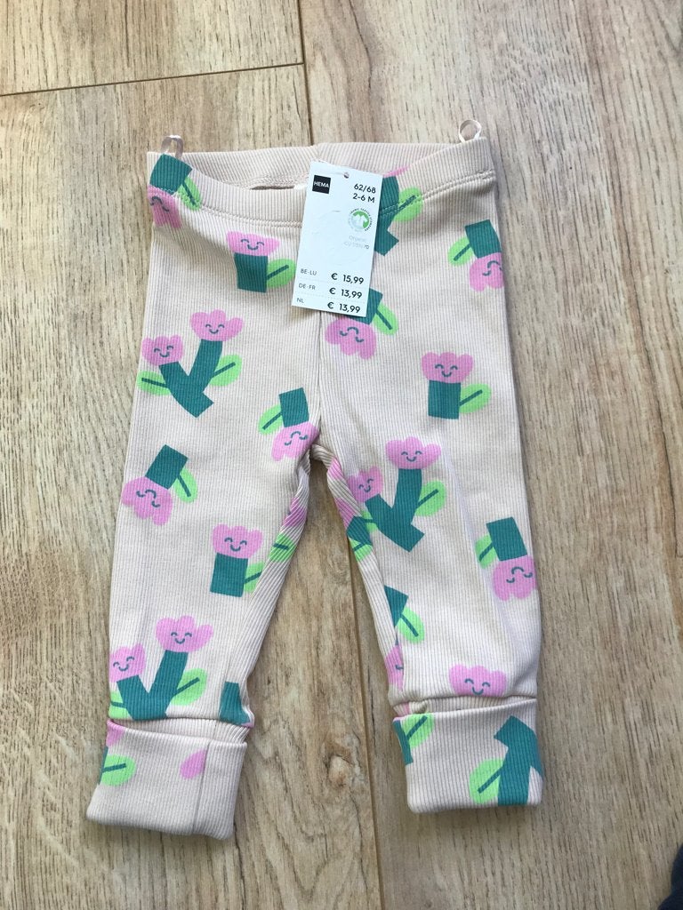 NIEUW Hema meegroei legging bloemen 62/68, Kinderen en Baby's, Ophalen, Broekje, Meisje, Nieuw