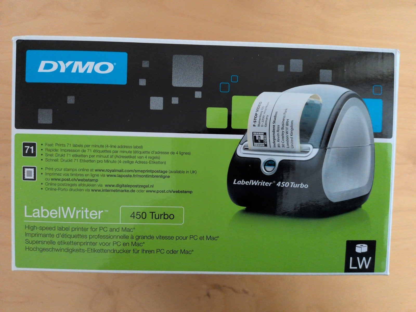 Dymo LabelWriter 450 Turbo - Nieuw in doos, Computers en Software, Zwart-en-wit printen, Dymo, Printer, Nieuw