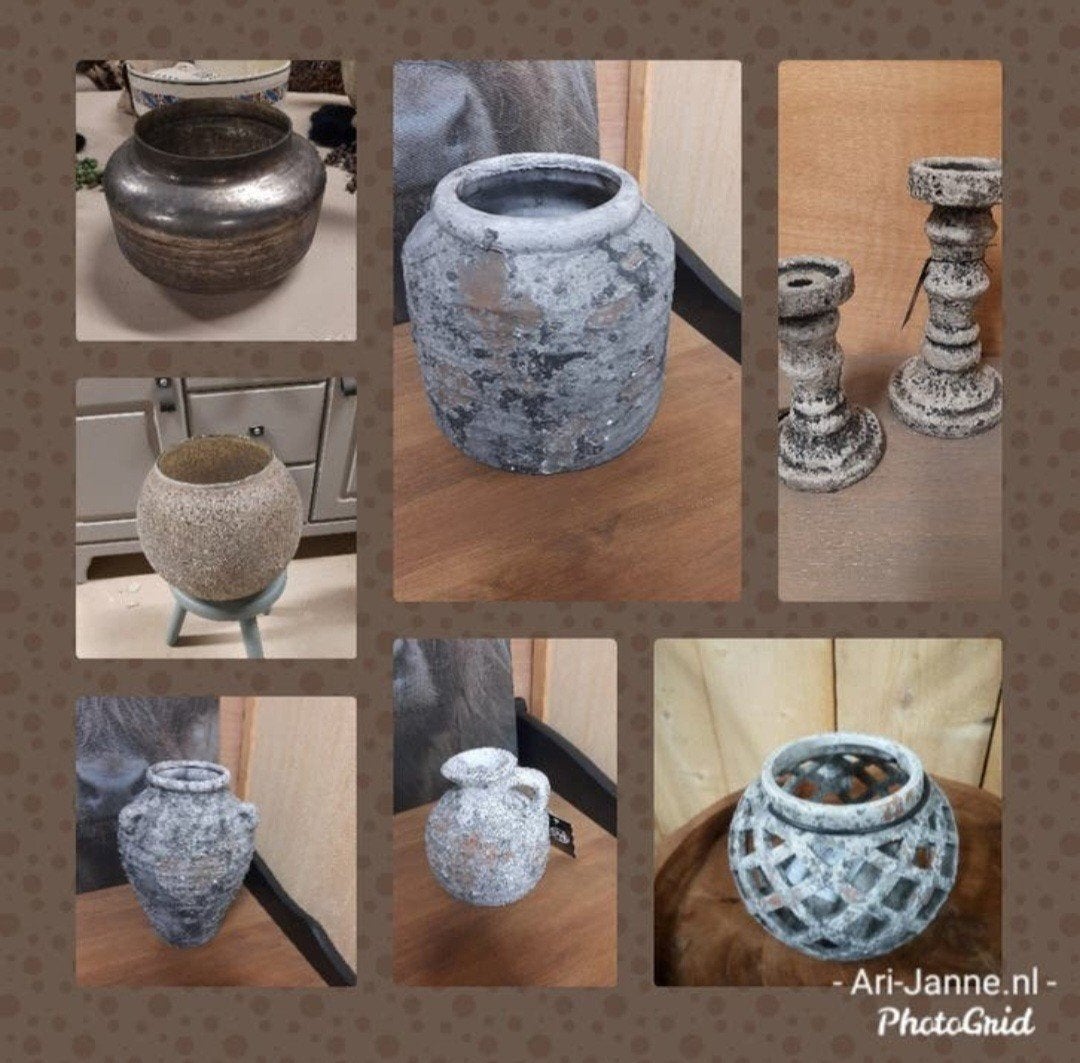 NIEUW! Stoere, landelijke potten, kruiken, vazen, decoratie, Overige kleuren, Nieuw, Ophalen of Verzenden, Gemaalweg 12b Rutten