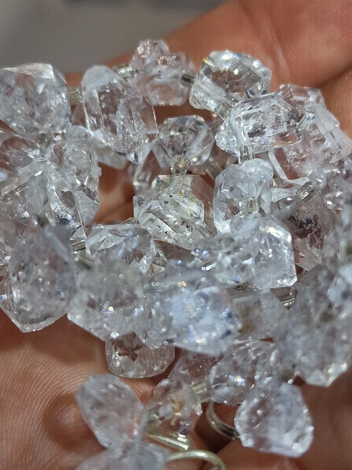 Herkimer Diamant Kwarts Kristal Ketting - Topkwaliteit N356, Overige kleuren, Csj, Nieuw, Ophalen of Verzenden