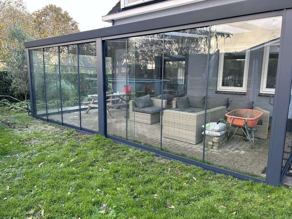 Glazenschuifwanden Glazen Schuifwand glazenwand glazenpui, Nieuw, Veiligheidsglas, 160 cm of meer, 160 cm of meer