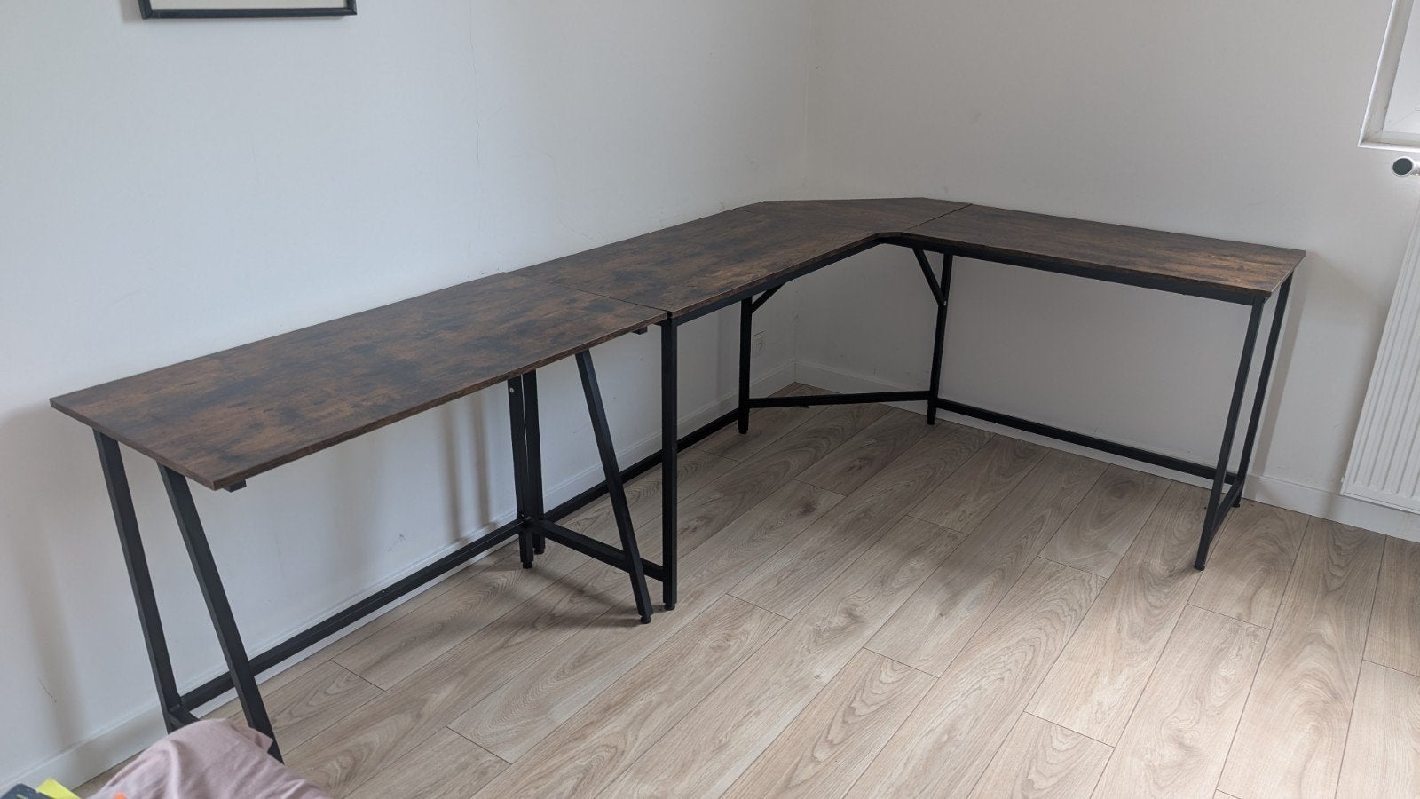 Acaza hoekbureau+extra tafel, Ophalen, 40 cm, 138 cm, Hoekbureau