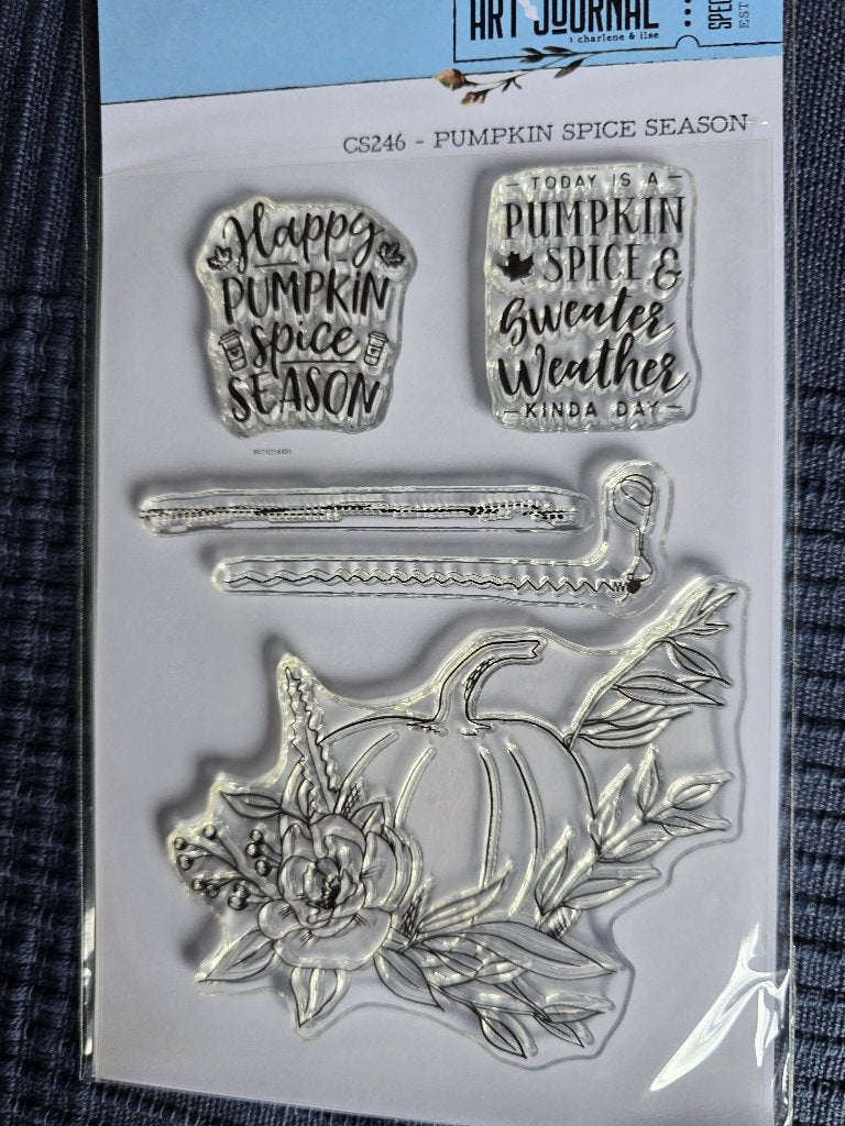 Elisabeth craft, Art journal CS246, Pumpkin spice season, Ophalen of Verzenden, Nieuw, Clearstamp