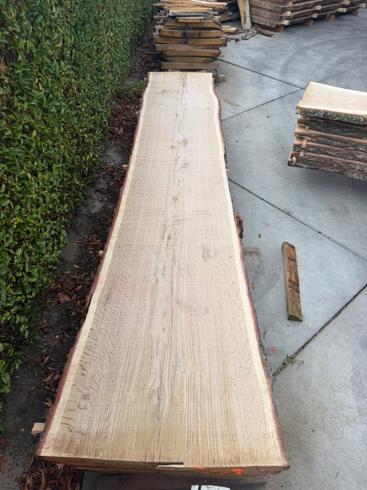 Zeer mooie eiken Schaaldelen 310x55x3,5 cm, Tuin en Terras, Ophalen, Zo goed als nieuw, 250 cm of meer, Planken