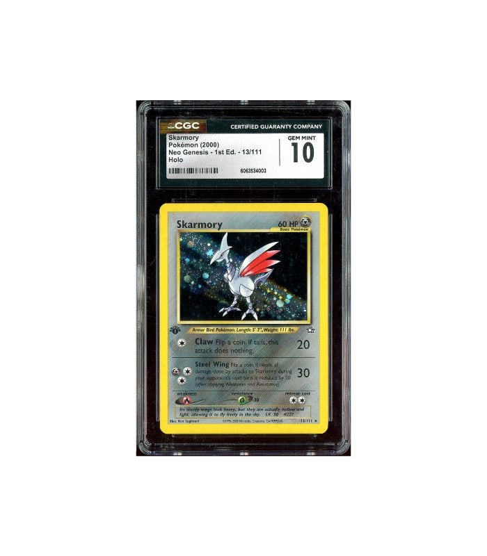 Pokemon Skarmory 1st Ed. Neo Genesis 2000 Holo #13 CGC 10, Ophalen of Verzenden, Zo goed als nieuw, Losse kaart, Foil