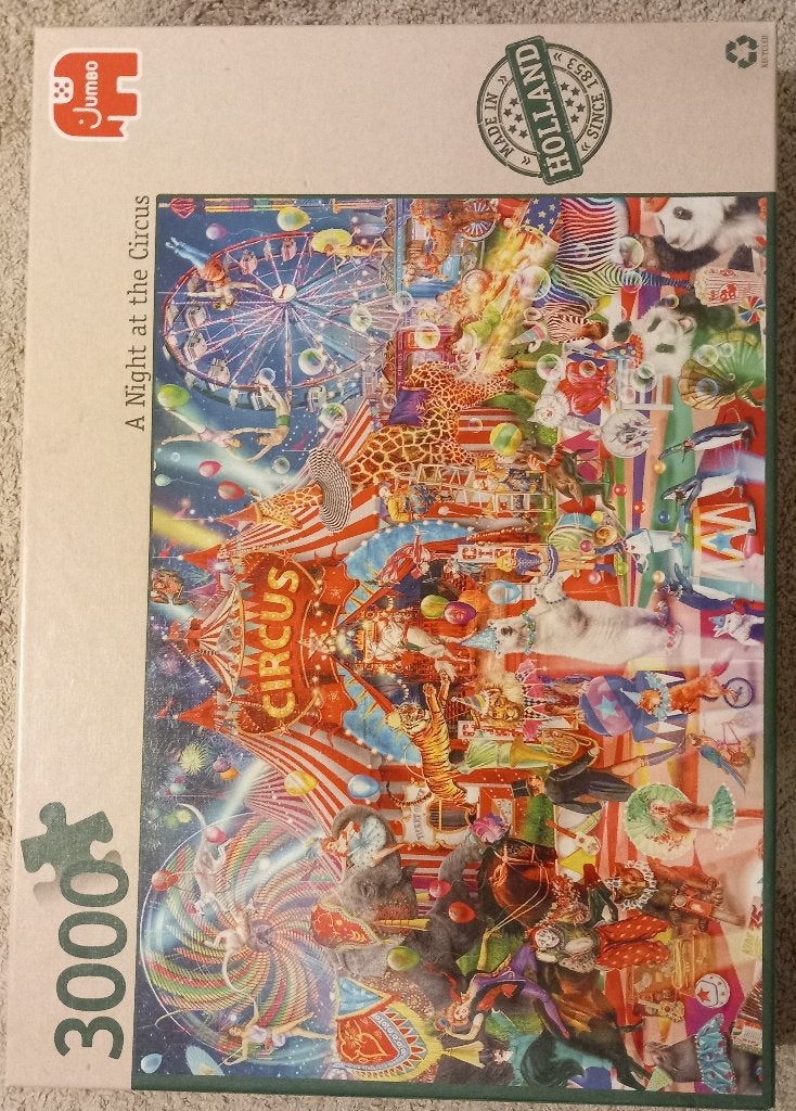Jumbo Legpuzzel 'A Night at the Circus' 3000 stukjes, Ophalen of Verzenden, Meer dan 1500 stukjes, Gebruikt, Legpuzzel
