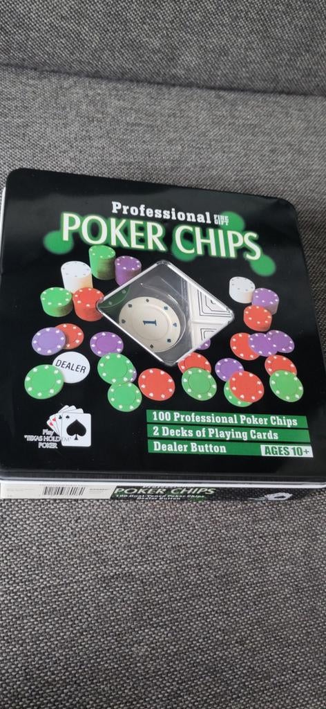 Professionele Poker Chips Set - Nieuwstaat, Hobby en Vrije tijd, Gezelschapsspellen | Bordspellen, BCC, Vijf spelers of meer, Ophalen of Verzenden