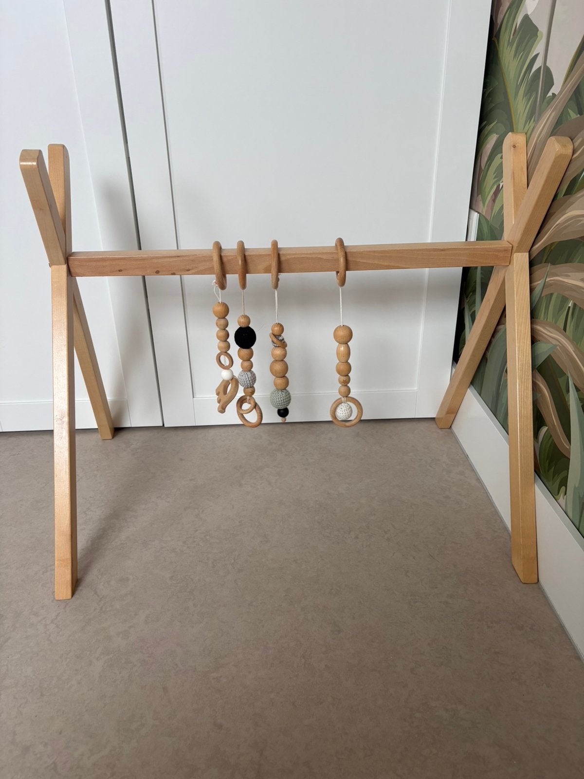Leuke baby mobiel. Hout met 4 hangers, Kinderen en Baby's, Ophalen, Zo goed als nieuw, Overige typen
