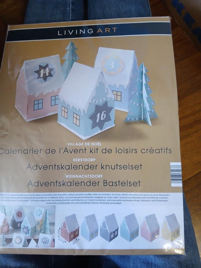Living Art Adventskalender knutselset - Kersthuisjes NIEUW, Hobby en Vrije tijd, Nieuw, Meerkleurig, Ophalen of Verzenden, Papier of Karton
