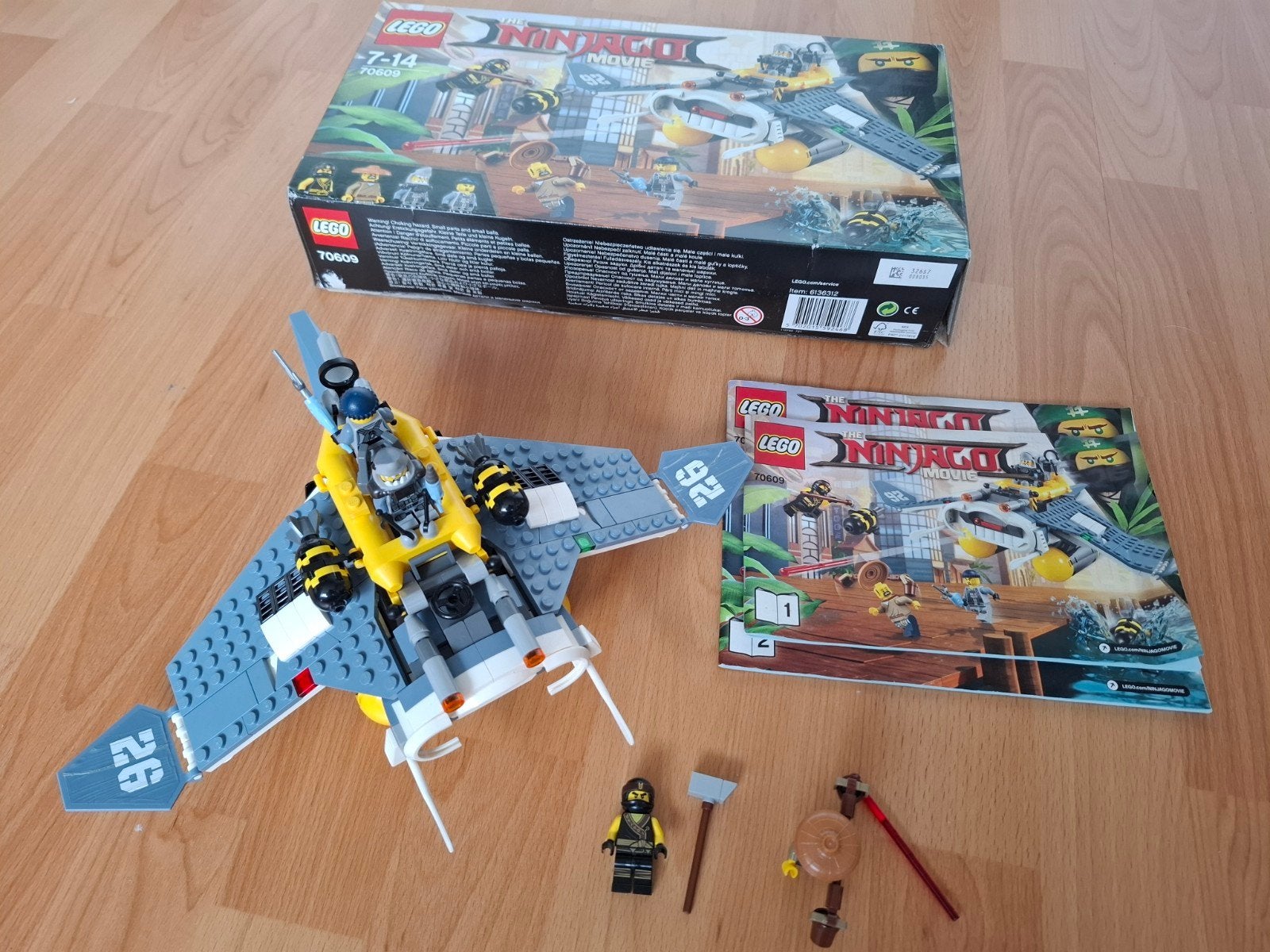 Lego Ninjago Movie - 70609 - Manta Ray Bomber (Compleet), Kinderen en Baby's, Speelgoed | Duplo en Lego, Gebruikt, Lego, Ophalen of Verzenden