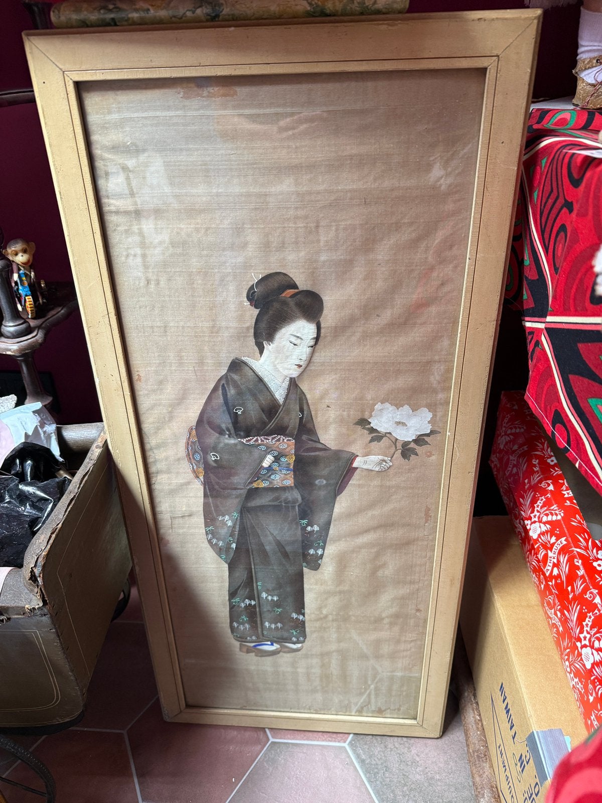 Prachtige japanse dame in lijst, Ophalen