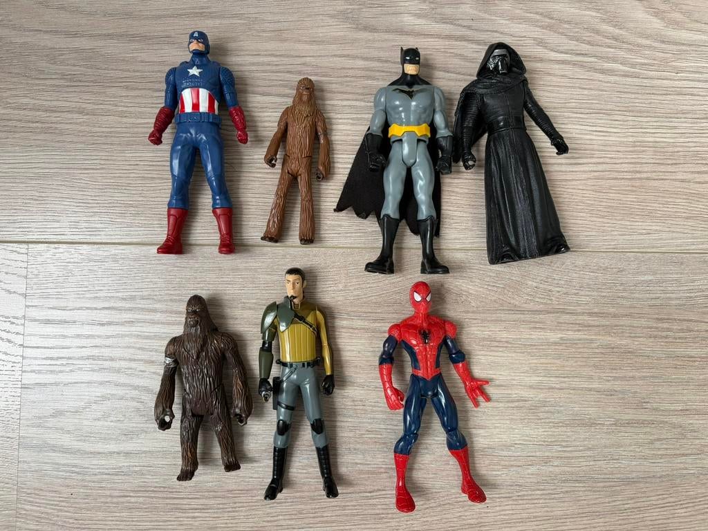 7x Actiefiguren Set – Star Wars, Batman, Spider-Man e.a, Ophalen, Gebruikt