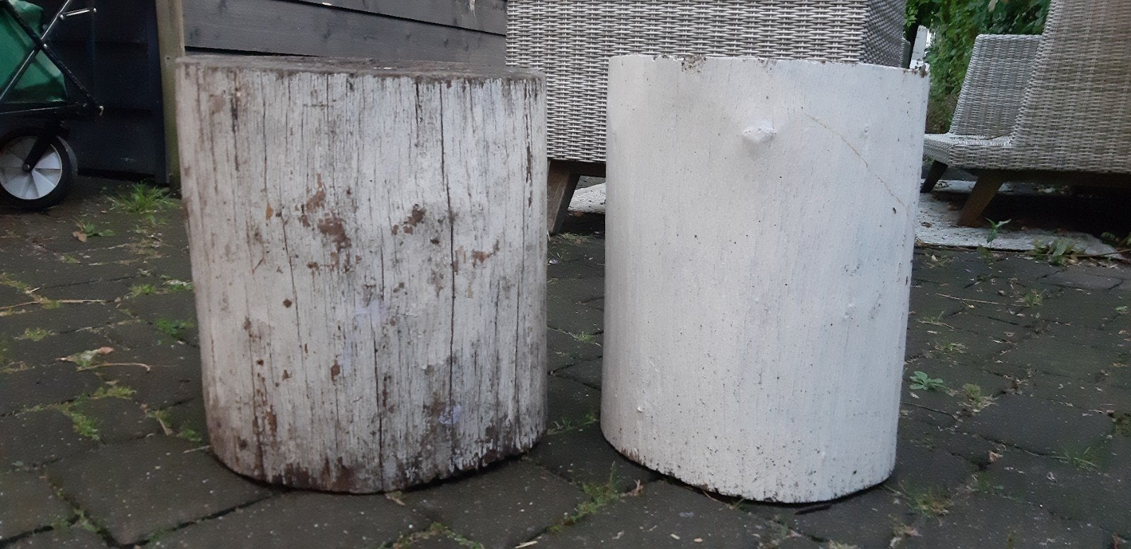 Houten boomstammen voor decoratie of zitje, Ophalen, Gebruikt, Hout, Overige typen