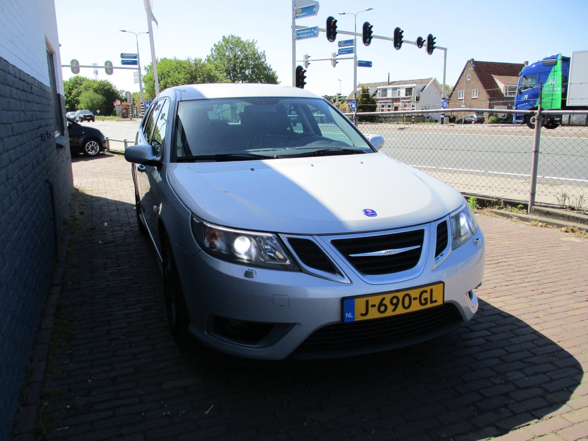 Saab 9-3 Sport Estate 2.8 T V6 Aero XWD, Auto's, Saab, Gebruikt, Zwart, Leder, Vierwielaandrijving