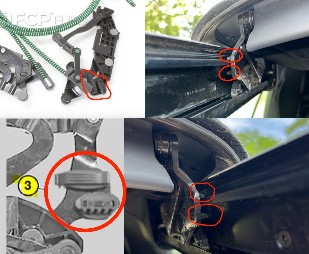 Mini Cooper R52 - Sunroof Guides Repair kit 54347174761, Verzenden, Nieuw, Mini
