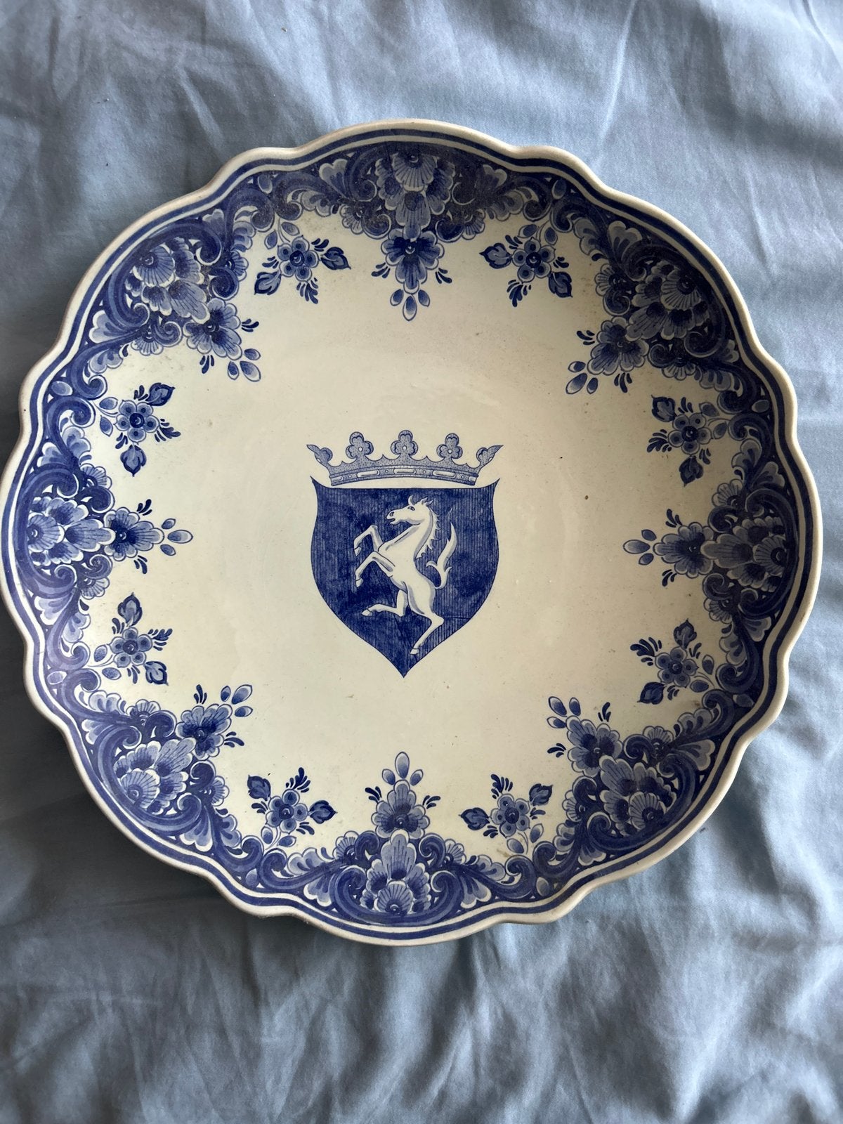 Antiek Delfts Blauw Wandbord - Hengelosche Bierbrouwerij, Ophalen of Verzenden