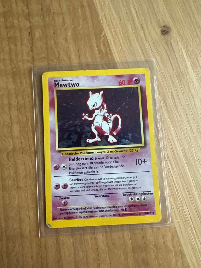 Mewtwo Pokémon kaart - Basis-Pokémon, Ophalen of Verzenden, Gebruikt, Losse kaart