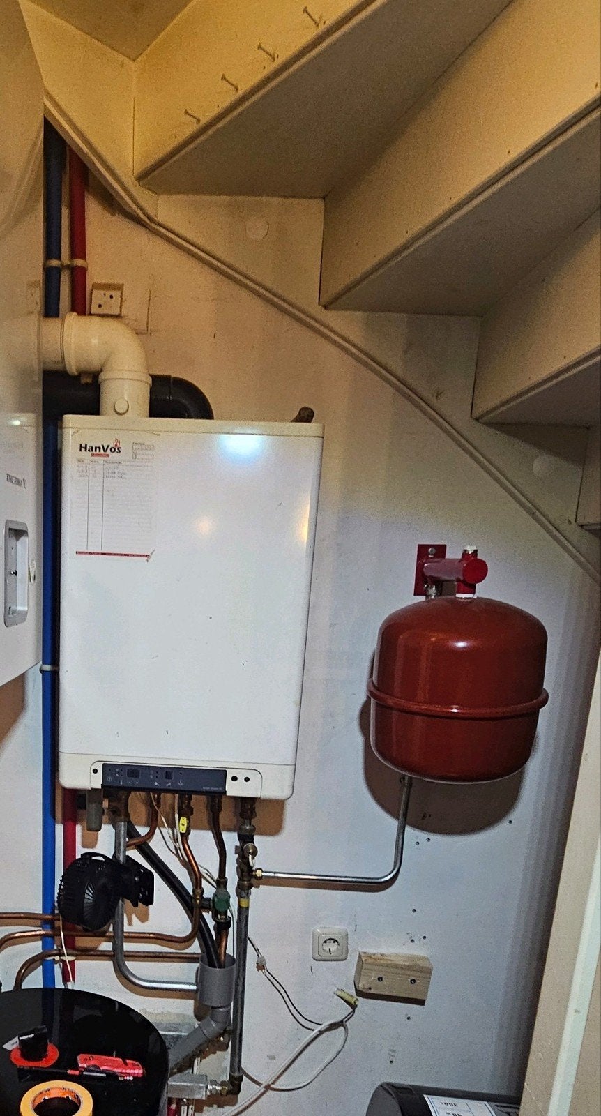 Intergas Kombi Kompakt HRE 28/24 CV-ketel, Ophalen, 30 tot 80 cm, Gebruikt, Hoog rendement (Hr)