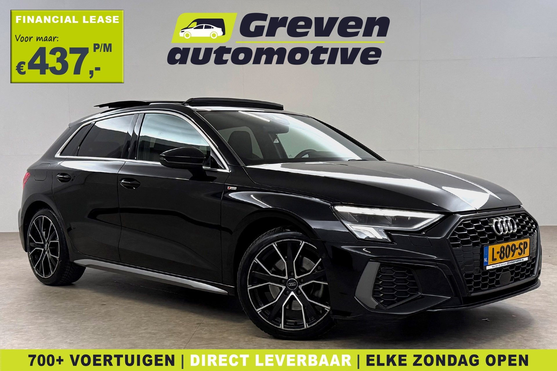 Audi A3 35 TFSI Competition S-Line | Pano | Virtual | B&O |, 4 cilinders, Zwart, Origineel Nederlands, Bedrijf