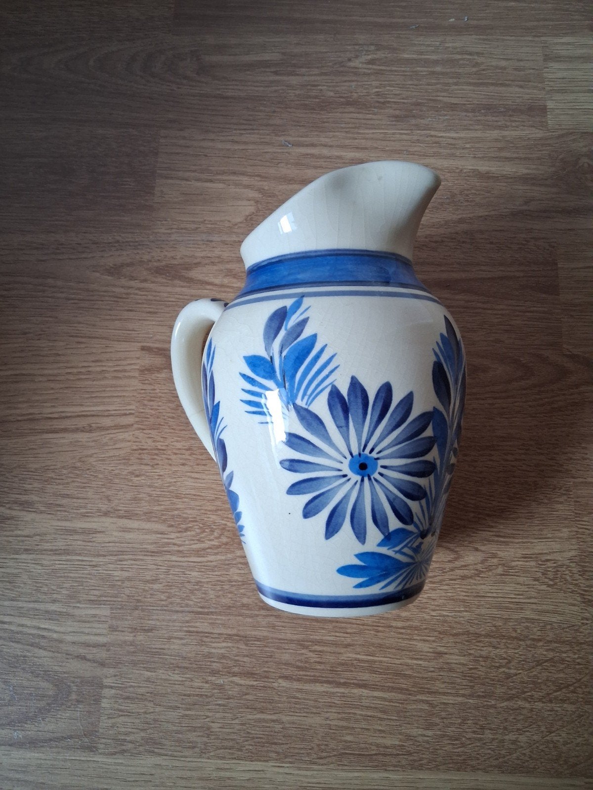Vintage Quimper Keramieke Kan met Blauw Bloemmot, Antiek en Kunst, Ophalen of Verzenden